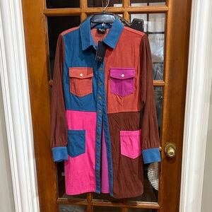 Fate Colorblock Long Sleeve Dress